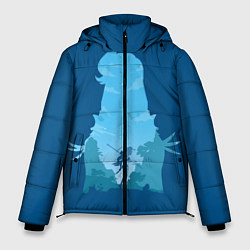 Куртка зимняя мужская Шень Хе Genshin Impact, цвет: 3D-светло-серый
