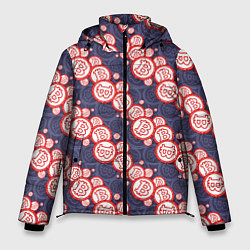 Куртка зимняя мужская Криптовалюта Биткоин Bitcoin, цвет: 3D-светло-серый