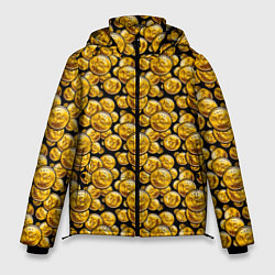 Мужская зимняя куртка Золотые Монеты Bitcoin