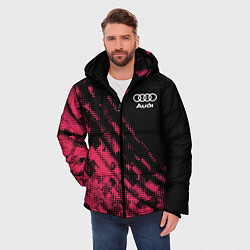 Куртка зимняя мужская Audi Текстура, цвет: 3D-светло-серый — фото 2