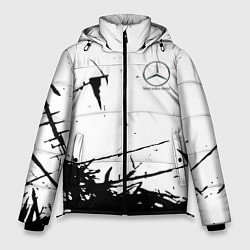 Куртка зимняя мужская Mercedes текстура, цвет: 3D-черный