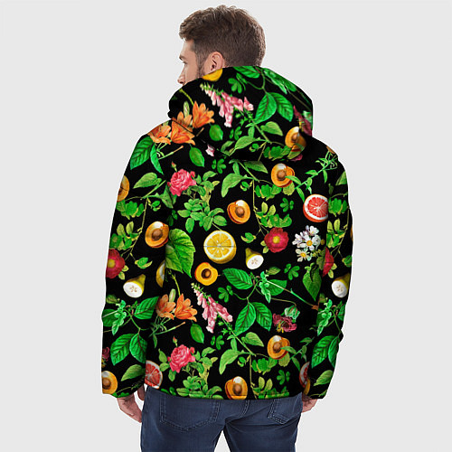 Мужская зимняя куртка Фруктовый сад / 3D-Красный – фото 4