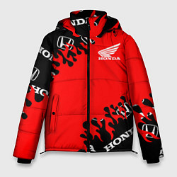 Куртка зимняя мужская Honda нарисованный огонь, цвет: 3D-черный