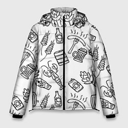 Куртка зимняя мужская Для любителя бани, цвет: 3D-черный