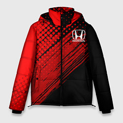 Куртка зимняя мужская Honda - Red texture, цвет: 3D-светло-серый