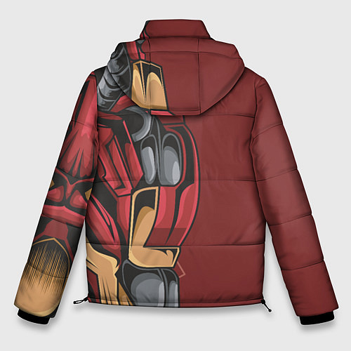 Мужская зимняя куртка Красный робот / 3D-Светло-серый – фото 2