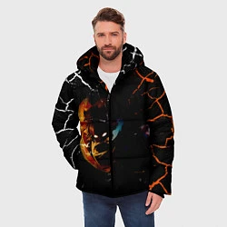 Куртка зимняя мужская КЛИНОК РАССЕКАЮЩИЙ ДЕМОНОВ Зеницу Агацума, цвет: 3D-черный — фото 2