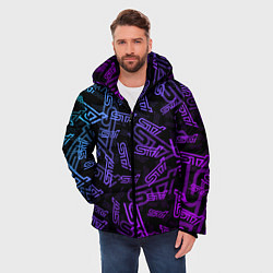Куртка зимняя мужская STI NEON PATTERN, цвет: 3D-светло-серый — фото 2