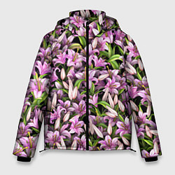 Куртка зимняя мужская Лилии цветут, цвет: 3D-светло-серый