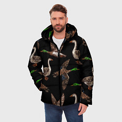 Куртка зимняя мужская Утки паттерн, цвет: 3D-светло-серый — фото 2