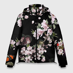 Куртка зимняя мужская Краски весны, цвет: 3D-черный