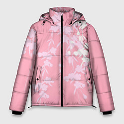 Куртка зимняя мужская Цветущая ива, цвет: 3D-светло-серый