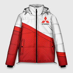 Куртка зимняя мужская Митсубиси Mitsubishi LOGO, цвет: 3D-красный