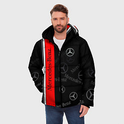 Куртка зимняя мужская Mercedes Паттерн, цвет: 3D-черный — фото 2