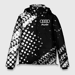 Куртка зимняя мужская Ауди audi шины, цвет: 3D-черный