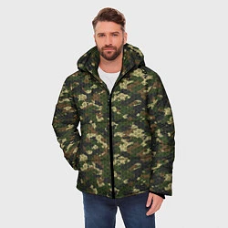 Куртка зимняя мужская Камуфляж лесной с высокотехнологичной гексагональн, цвет: 3D-светло-серый — фото 2