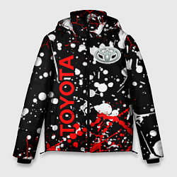 Куртка зимняя мужская Toyota тойота брызги красок, цвет: 3D-красный