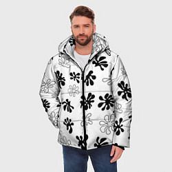 Куртка зимняя мужская Кляксы краски, цвет: 3D-светло-серый — фото 2
