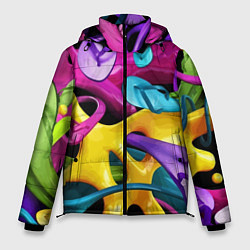 Куртка зимняя мужская Пляжный паттерн Summer, цвет: 3D-черный