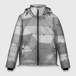 Куртка зимняя мужская Объемные Треугольники 3d, цвет: 3D-светло-серый
