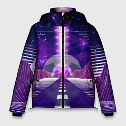 Мужская зимняя куртка Vaporwave Neon Space