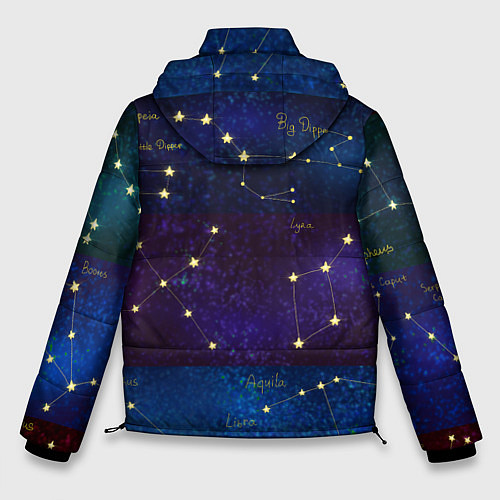 Мужская зимняя куртка Самые известные созвездия Северного полушария лето / 3D-Светло-серый – фото 2