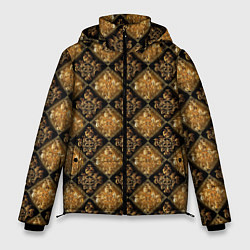 Куртка зимняя мужская Классический узор - ромбы, цвет: 3D-светло-серый