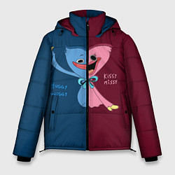 Куртка зимняя мужская POPPY PLAYTIME HAGGY WAGGY AND KISSY MISSY, цвет: 3D-светло-серый