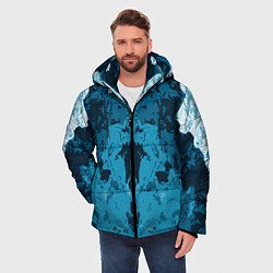 Куртка зимняя мужская Абстрактный графический узор Abstraction, цвет: 3D-красный — фото 2