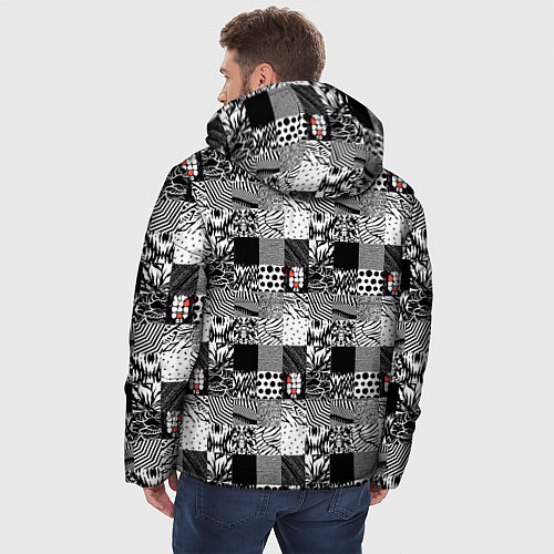Мужская зимняя куртка Share Your Blurryface - паттерн / 3D-Светло-серый – фото 4