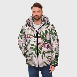Куртка зимняя мужская Цветы Букет Из Протей, цвет: 3D-светло-серый — фото 2