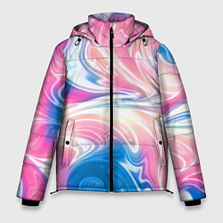 Мужская зимняя куртка Абстрактный цветной паттерн Волны Abstract Color P