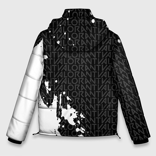 Мужская зимняя куртка Valorant - Паттерн надписи / 3D-Светло-серый – фото 2