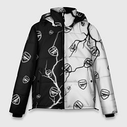 Куртка зимняя мужская АРСЕНАЛ - Молнии Паттерн, цвет: 3D-черный