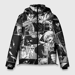 Куртка зимняя мужская Хэллсинг паттерн Hellsing, цвет: 3D-светло-серый