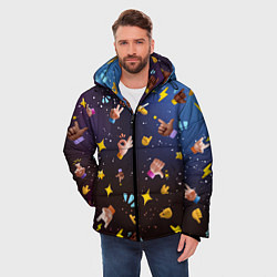 Куртка зимняя мужская Смайлики-руки 3D Emoji Hands, цвет: 3D-светло-серый — фото 2