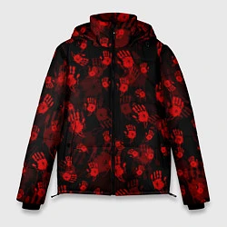 Куртка зимняя мужская Кровавые отпечатки DEATH STRANDING, цвет: 3D-красный