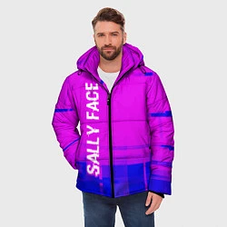 Куртка зимняя мужская Sally Face Glitch Text Effect, цвет: 3D-черный — фото 2