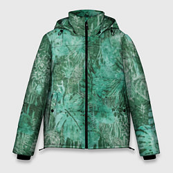 Куртка зимняя мужская Растительный камуфляж, цвет: 3D-красный