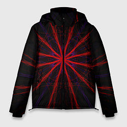 Мужская зимняя куртка Красный эфир 3D - абстракция