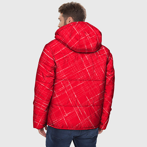 Мужская зимняя куртка Bayern munchen Абстрактно выцарапанный фон / 3D-Красный – фото 4