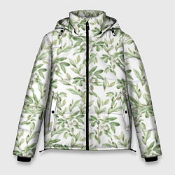 Куртка зимняя мужская Цветы Магнолии, цвет: 3D-светло-серый