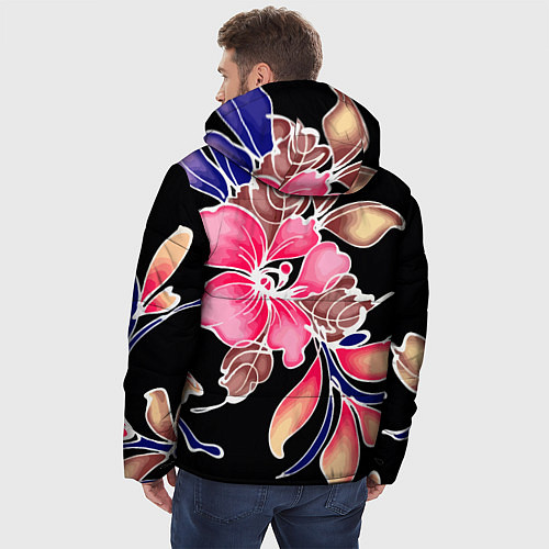 Мужская зимняя куртка Сон в летнюю ночь Beautiful flower / 3D-Светло-серый – фото 4