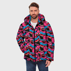 Куртка зимняя мужская POPPY PLAYTIME HAGGY WAGGY AND KISSY MISSY ПАТТЕРН, цвет: 3D-светло-серый — фото 2