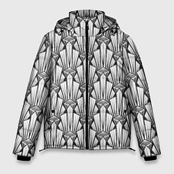 Мужская зимняя куртка Современный геометрический узор светлый фон