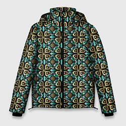 Куртка зимняя мужская Абстракция Объемные узоры, цвет: 3D-черный