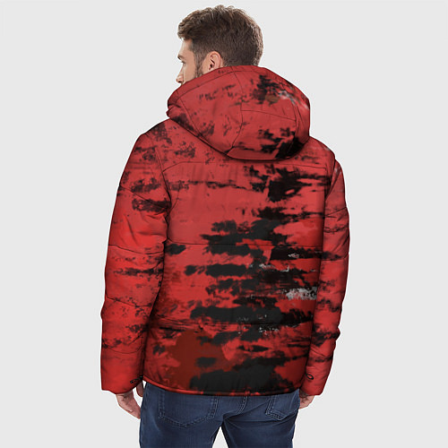 Мужская зимняя куртка Взгляд во тьму / 3D-Красный – фото 4