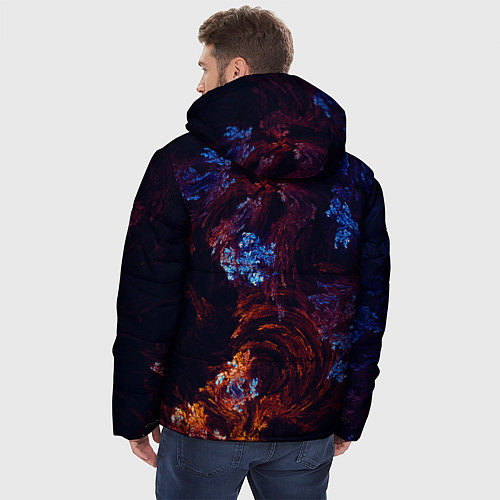 Мужская зимняя куртка Синие и Красные Коралловые Рифы / 3D-Красный – фото 4