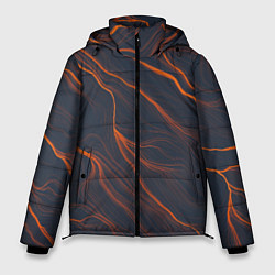 Куртка зимняя мужская Оранжевая Молния, цвет: 3D-красный