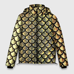 Куртка зимняя мужская Чешуя золотая, цвет: 3D-черный